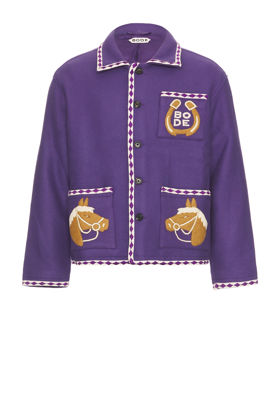 Bronco Applique Jacket in Purple