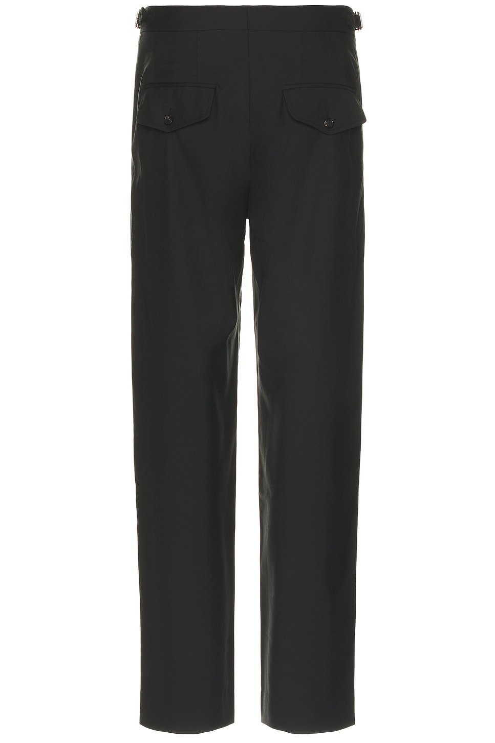 Shop Bode Tropical Wool Side Buckle Trousers In Black