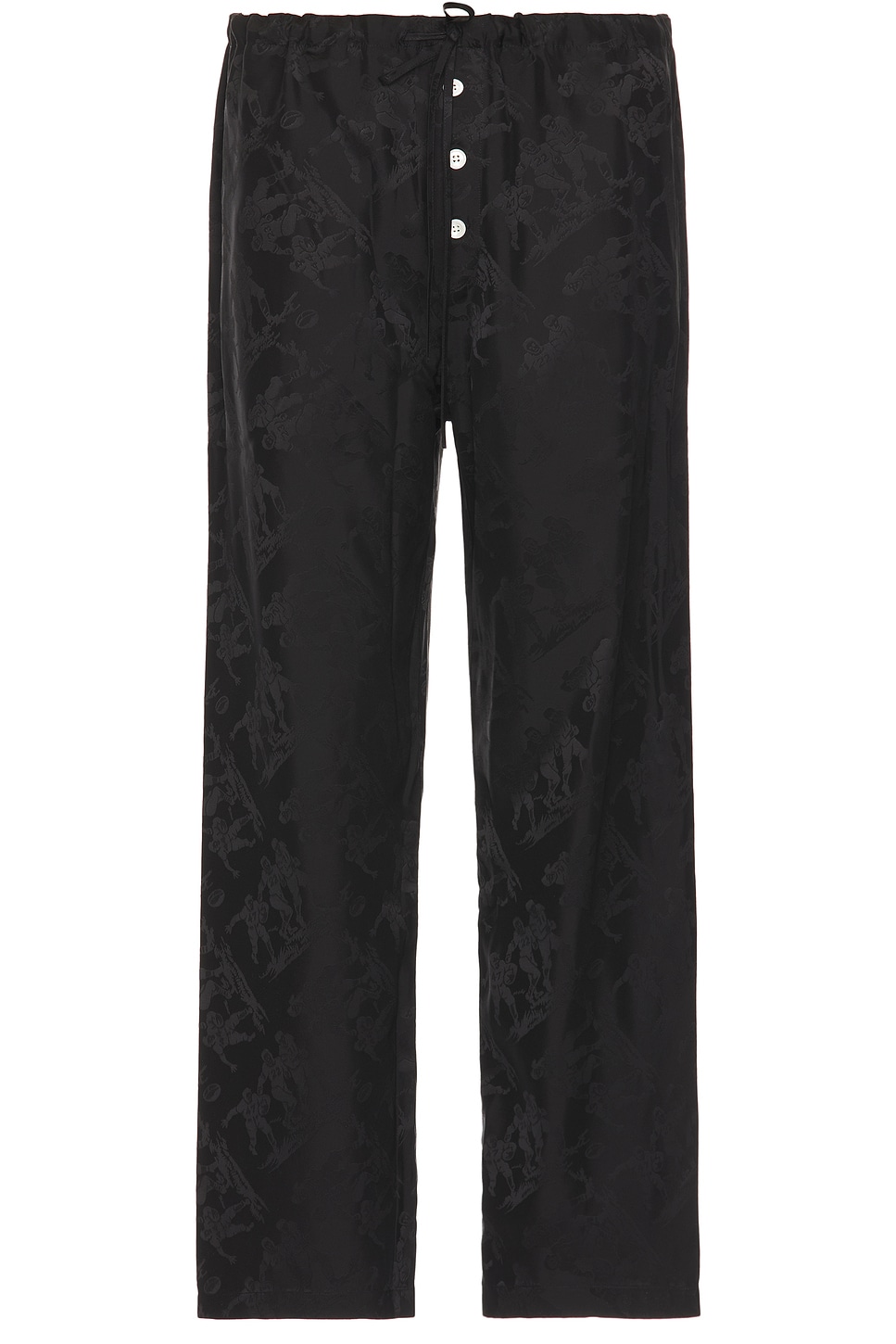 Image 1 of BODE Football Jacquard Pajama Pants in Black