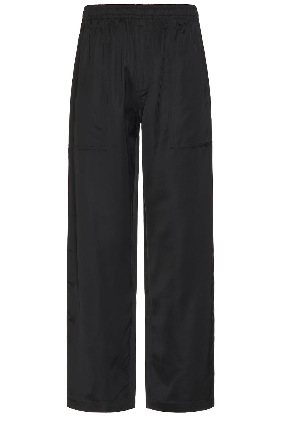 Satin Track Pants in Black