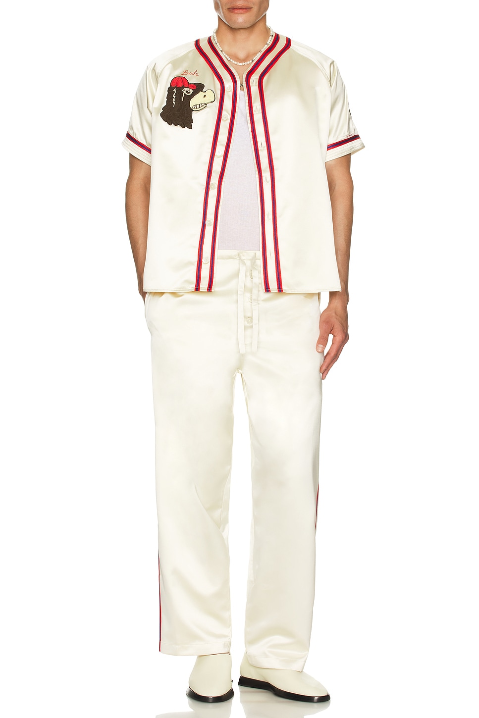 Image 1 of BODE Redtail Pajama Pants in Cream & Multi
