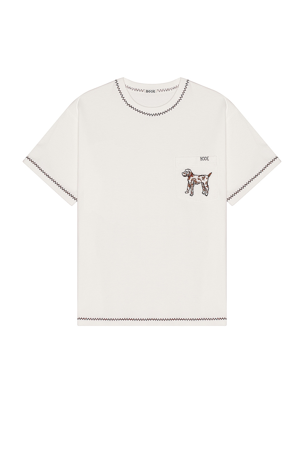 Image 1 of BODE Griffon Pocket T-shirt in White
