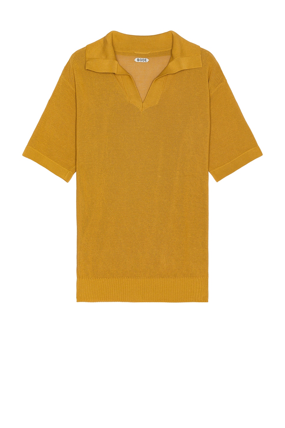 Image 1 of BODE Boxy Polo in Brown Yellow