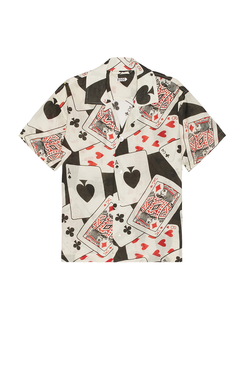 Image 1 of BODE Ace Of Spaded Short Sleeve Shirt in Black Multi