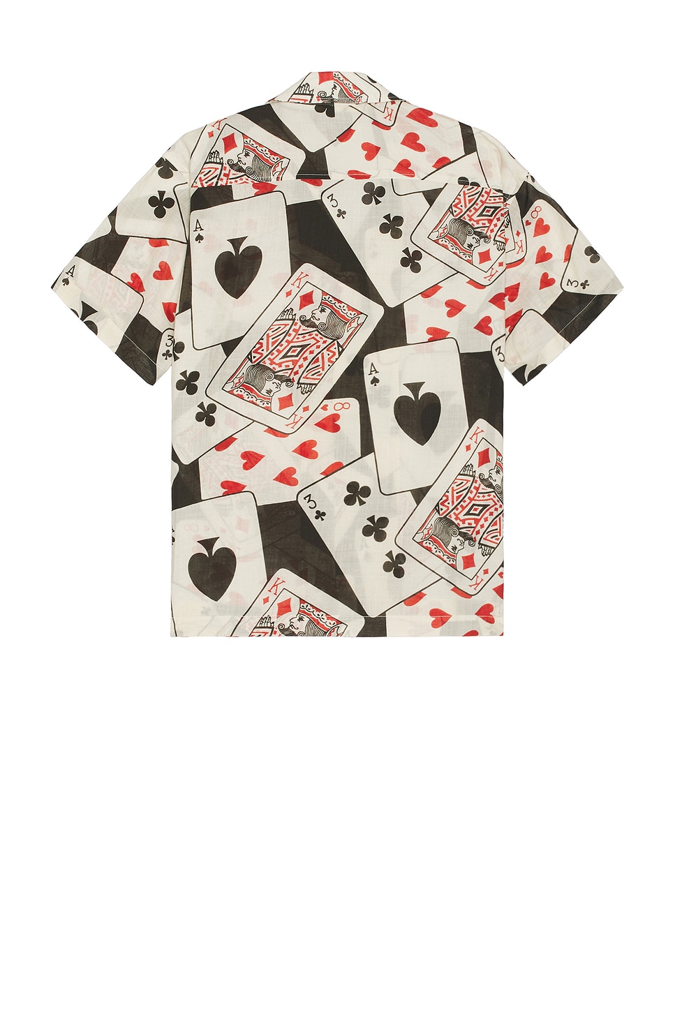 Shop Bode Ace Of Spaded Short Sleeve Shirt In Black Multi