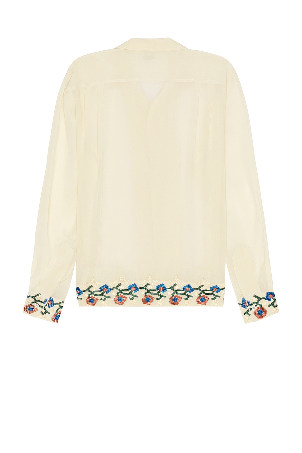 Shop Bode Flowering Liana Longsleeve Shirt In Cream Multi