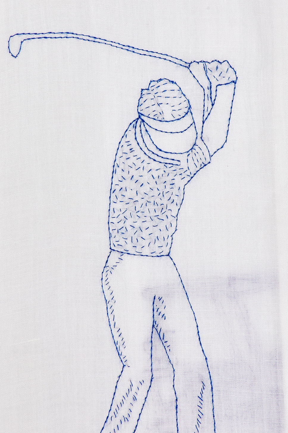 Image 3 of BODE Club Champion Short Sleeve Shirt in White & Blue