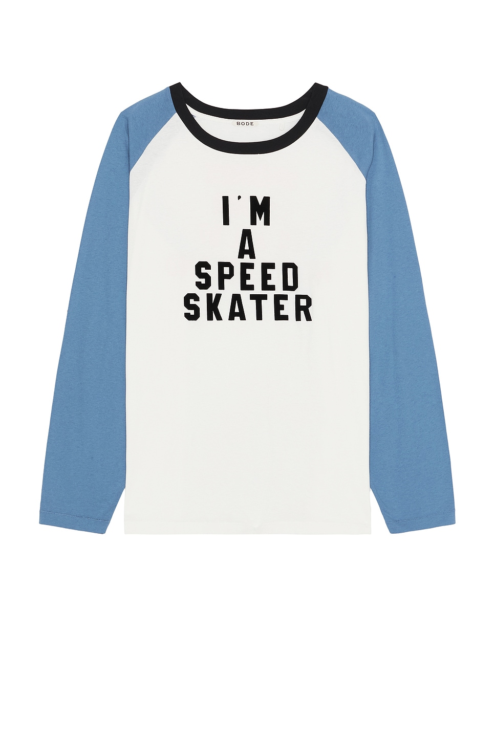 Image 1 of BODE Skater Tee in Blue Cream in Blue & Cream