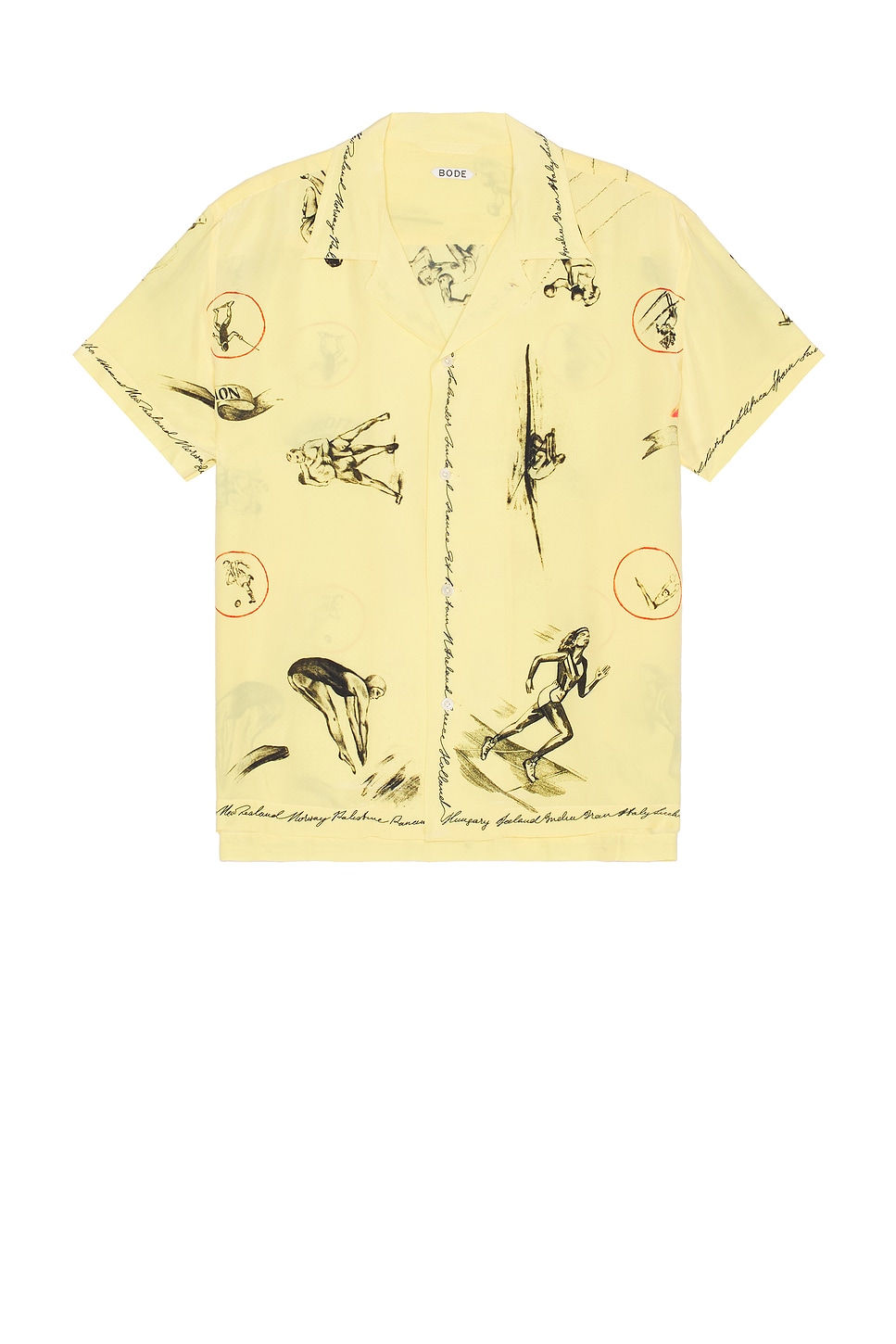 Image 1 of BODE Games Short Sleeve Shirt in YELLOW