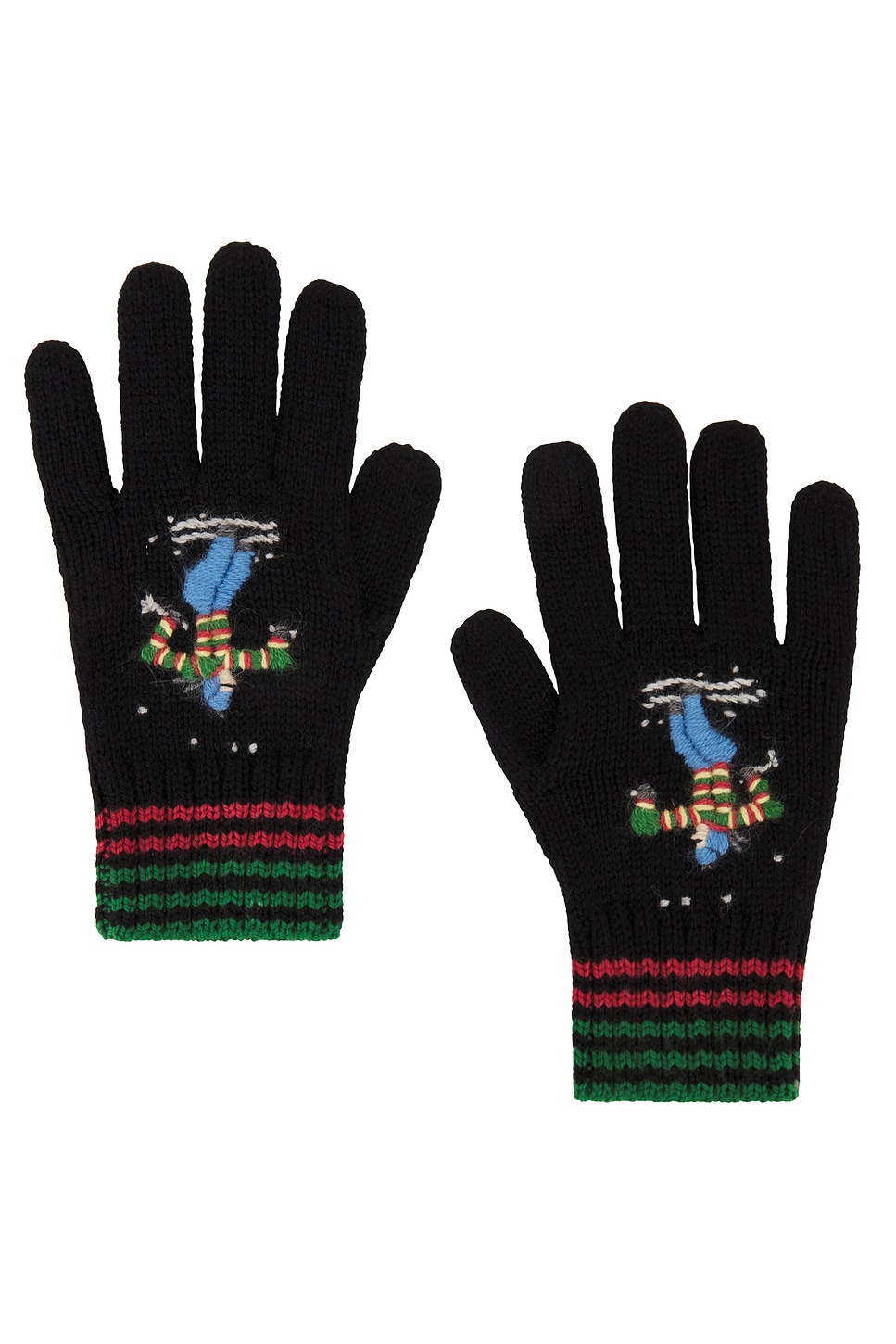 Ski Run Gloves in Black