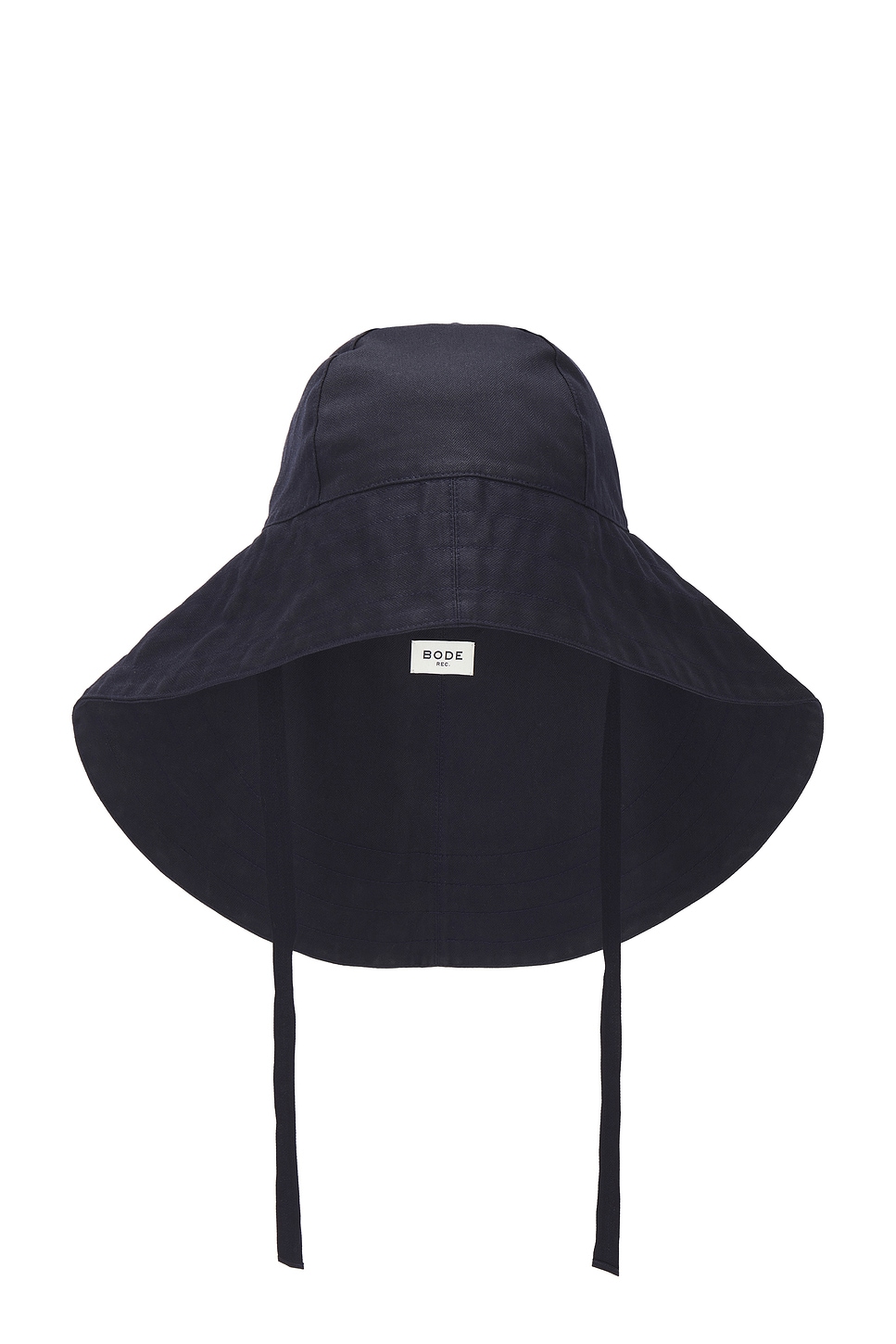 Waxed Herringbone Rain Hat in Navy