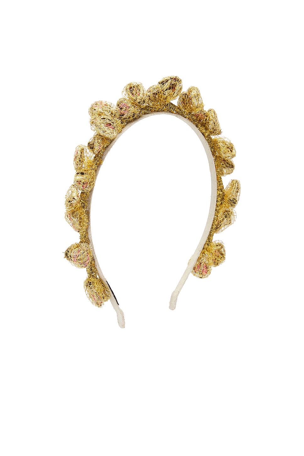 Bode Lido Headband In Gold