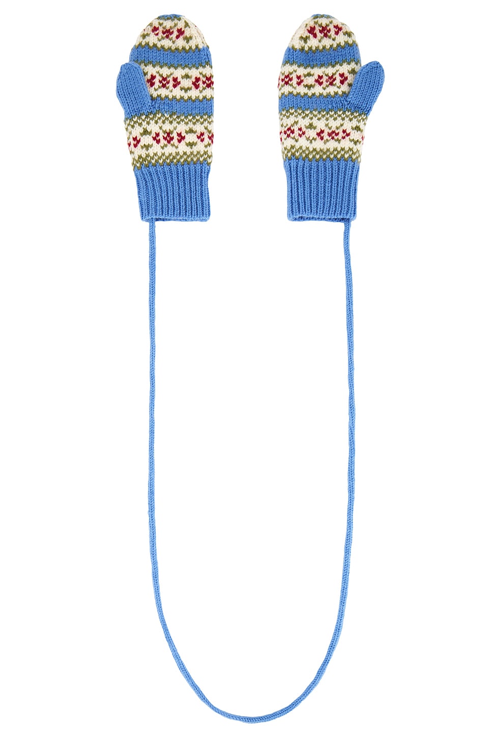 Bode Wedgewood Mittens In Blue