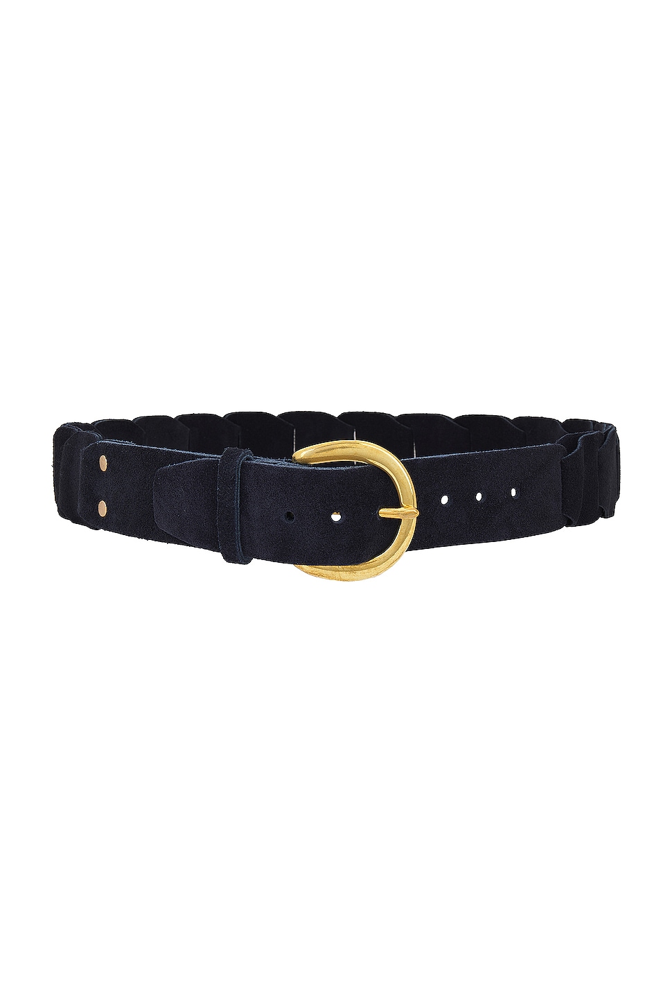 Suede Link Belt in Navy