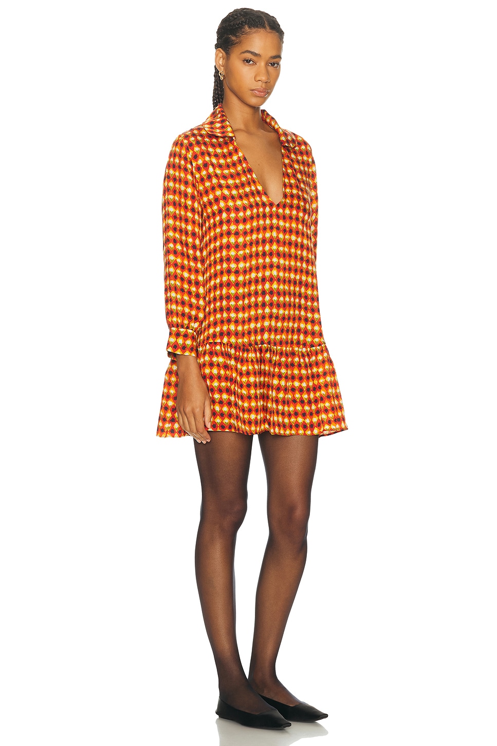 Bode Orana Dress In Brown
