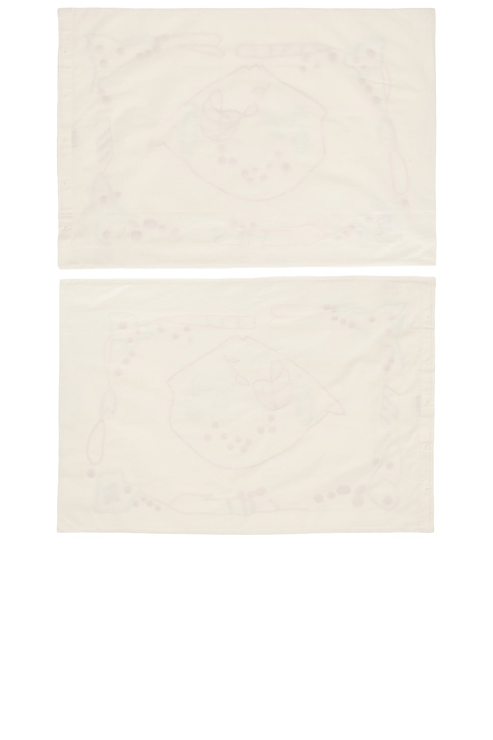 Bode Garden Party Pillowcases In Ecru Multi