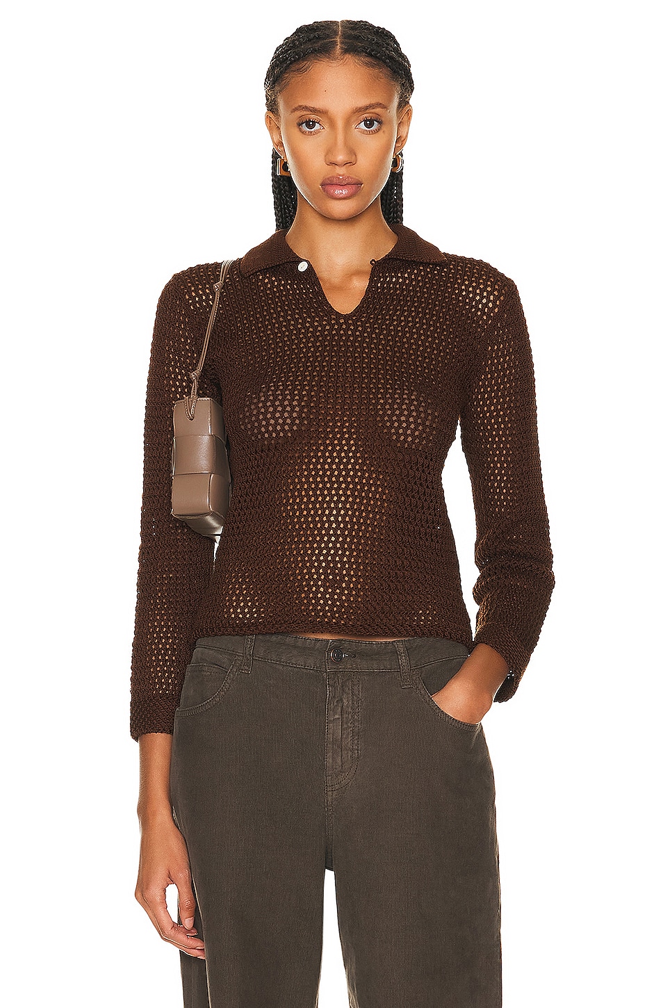 Image 1 of BODE Willows Pullover Sweater in Brown