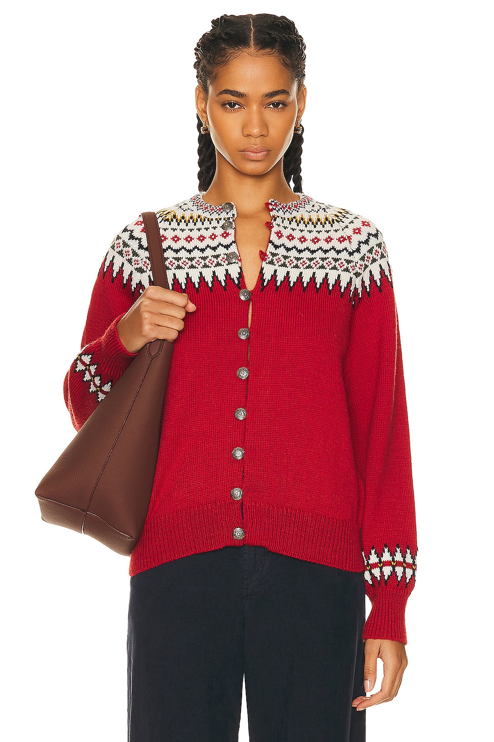 Image 1 of BODE Oslo Cardigan in Red