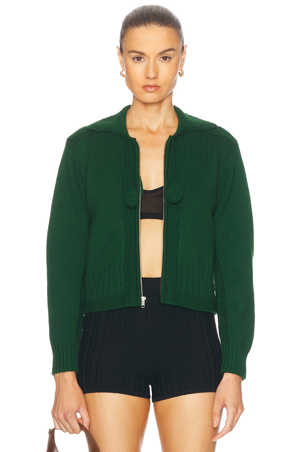 Image 1 of BODE Marion Tassel Cardigan in Green