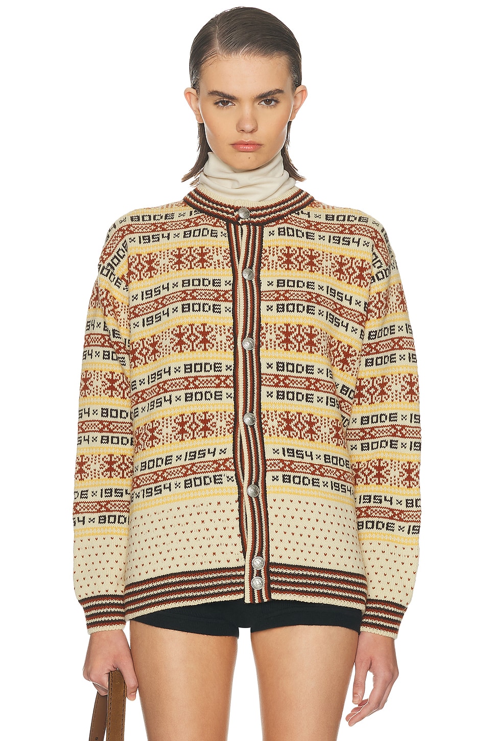 Bode Marzipan Cardigan In Multi