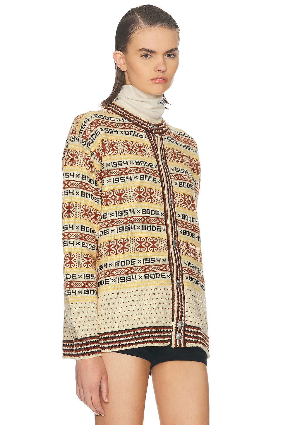 Bode Marzipan Cardigan In Multi