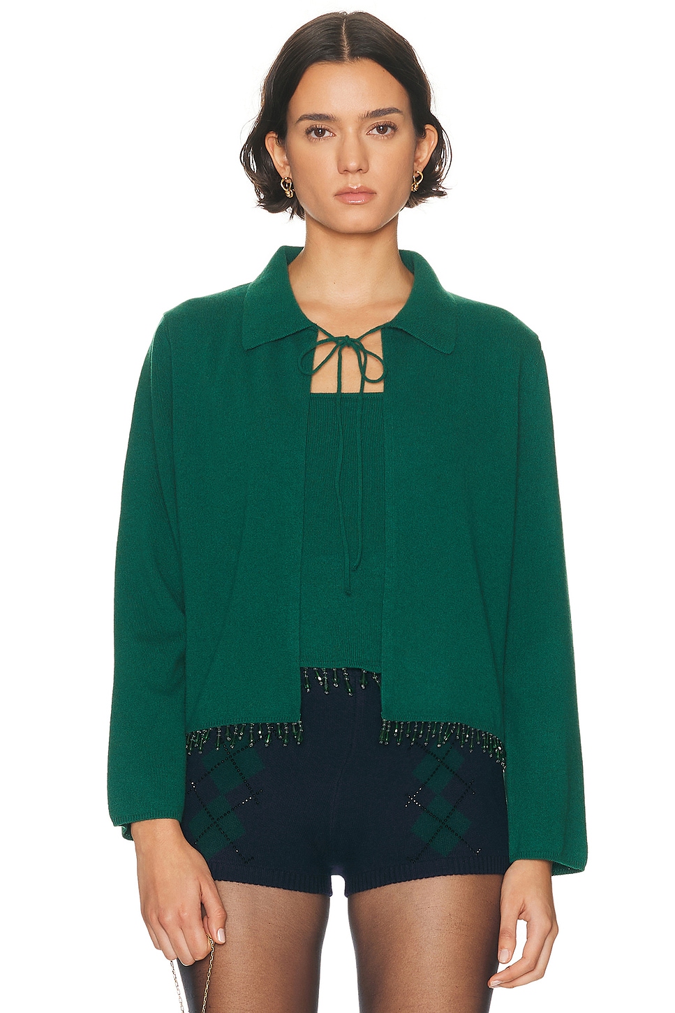 Image 1 of BODE Lodge Cardigan in Dark Green