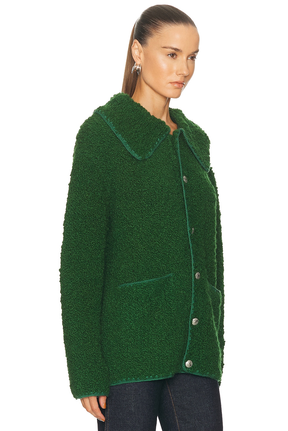Bode Moppet Cardigan In Green