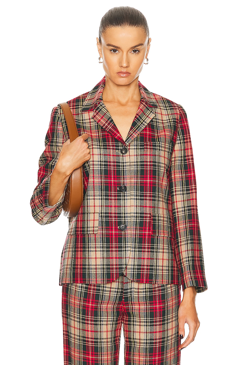 Image 1 of BODE Truto Plaid Suit Jacket in Red