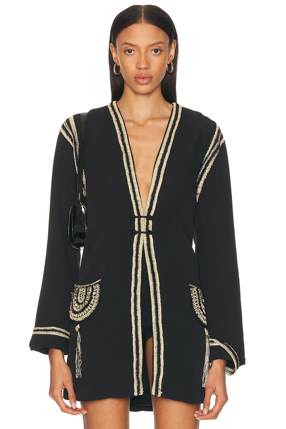 Bode Weedy Crochet Jacket