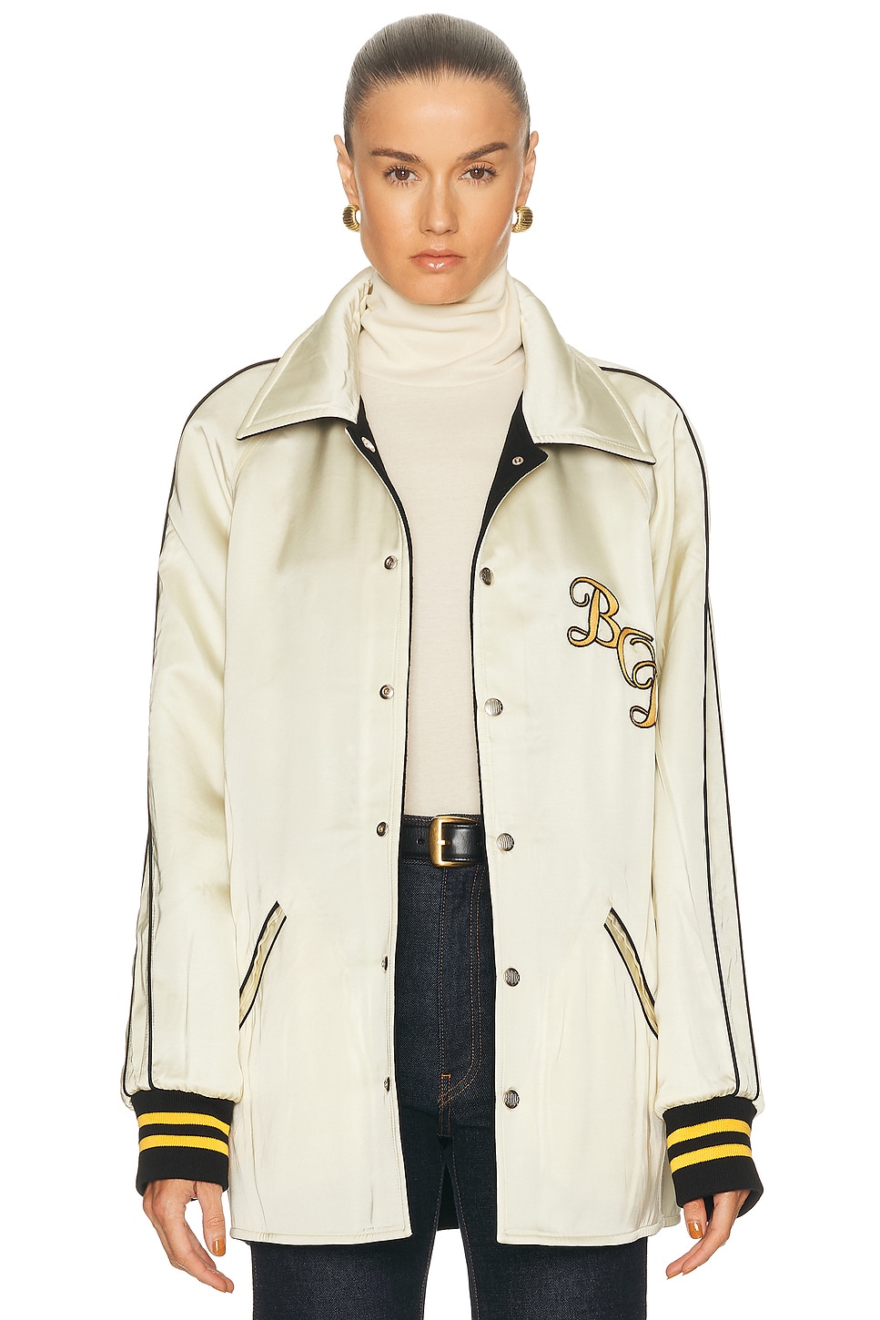 Bode Monogram Snap Reversible Jacket In Black