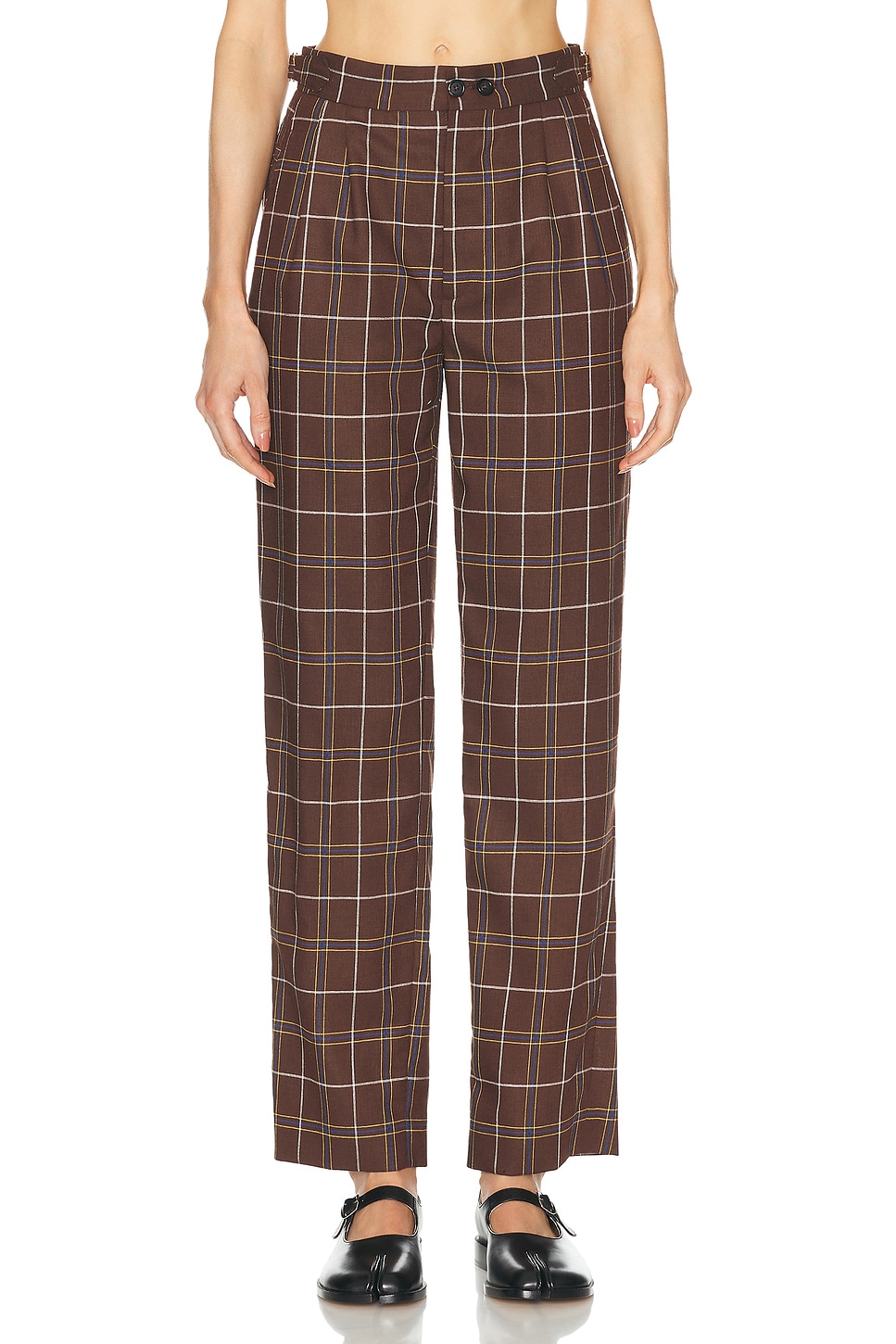Image 1 of BODE Dunham Plaid Trouser in Brown Multi