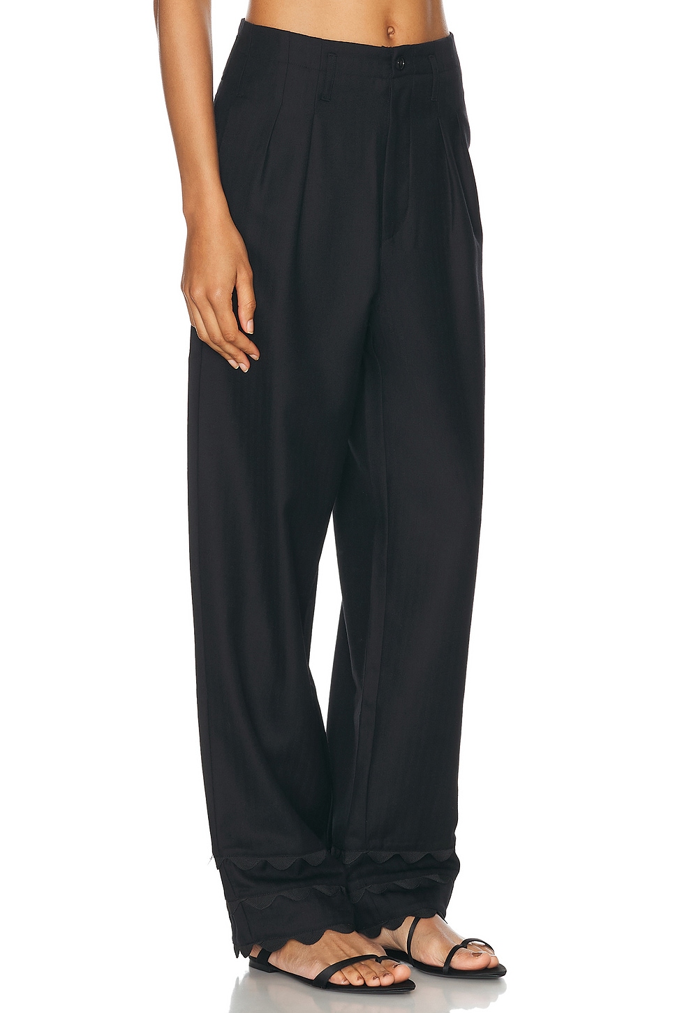 Shop Bode Ripple Trouser In Black