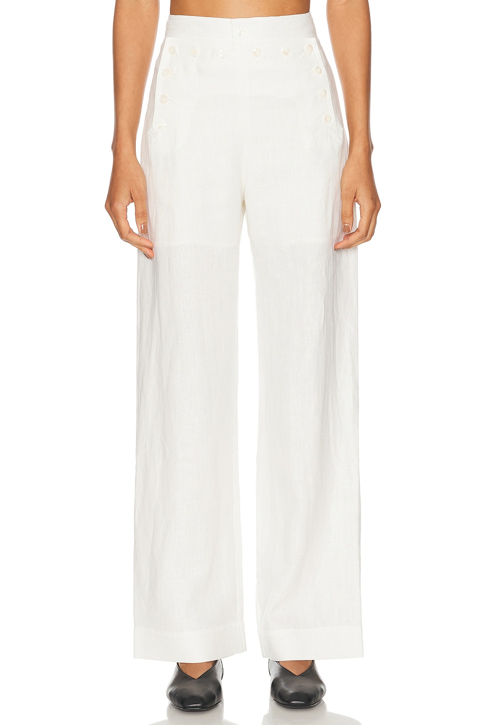Image 1 of BODE Linen Sailor Trouser in White