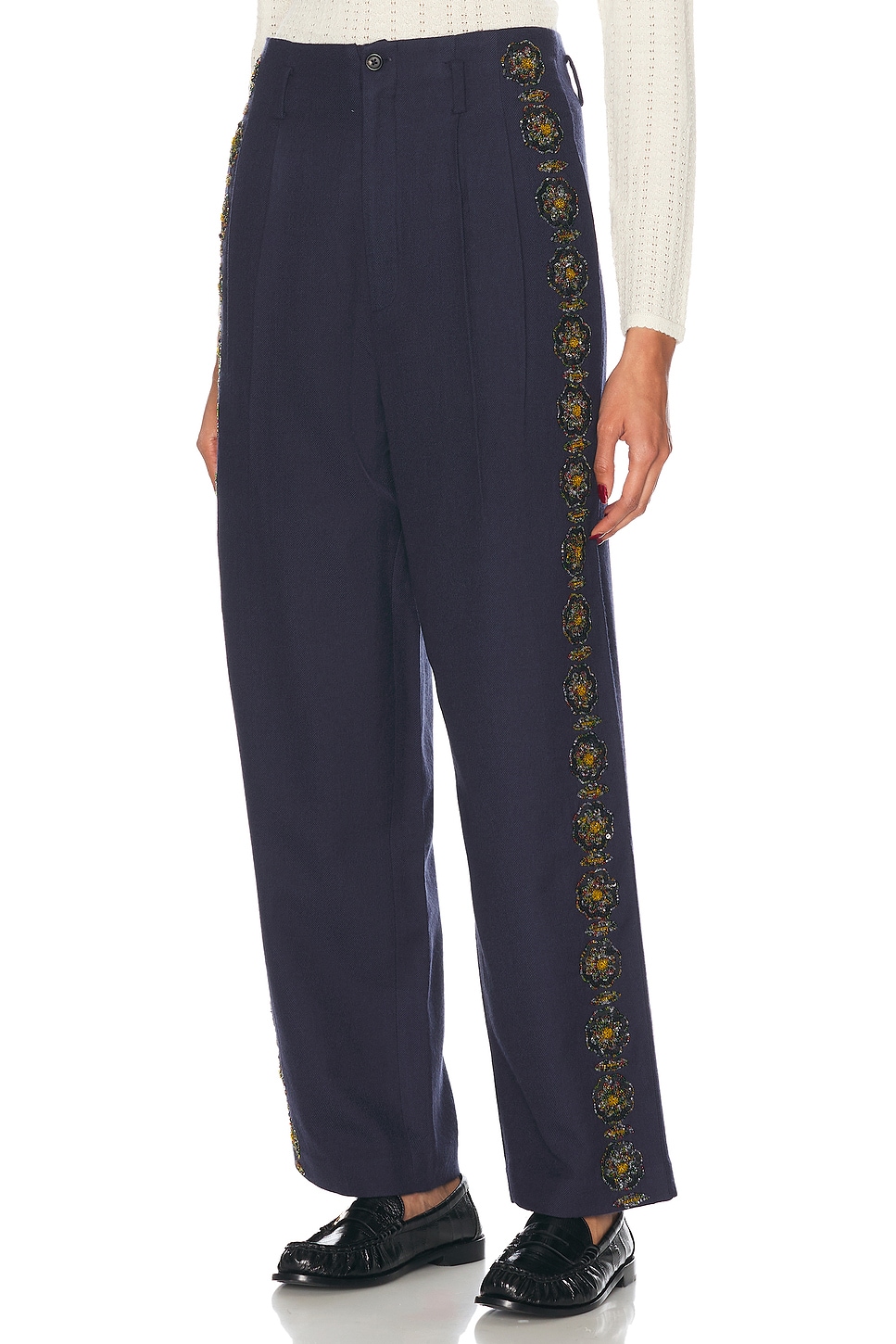 Deco Collage Trouser in Blue