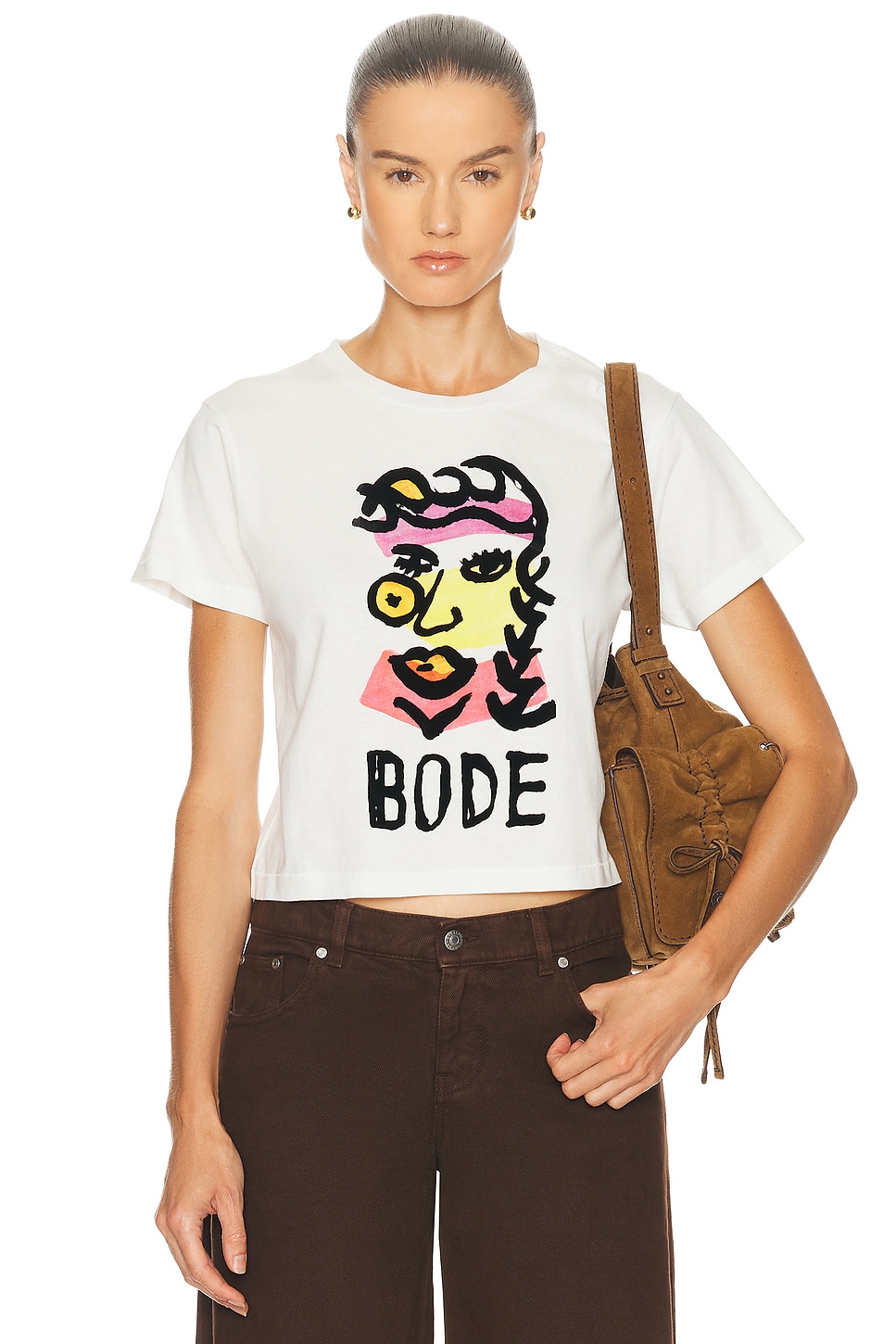 Image 1 of BODE Visage Tee in Cream