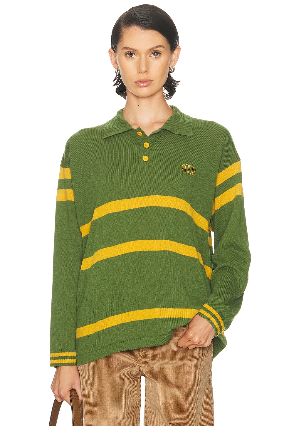 Bode Regis Polo Top In Green