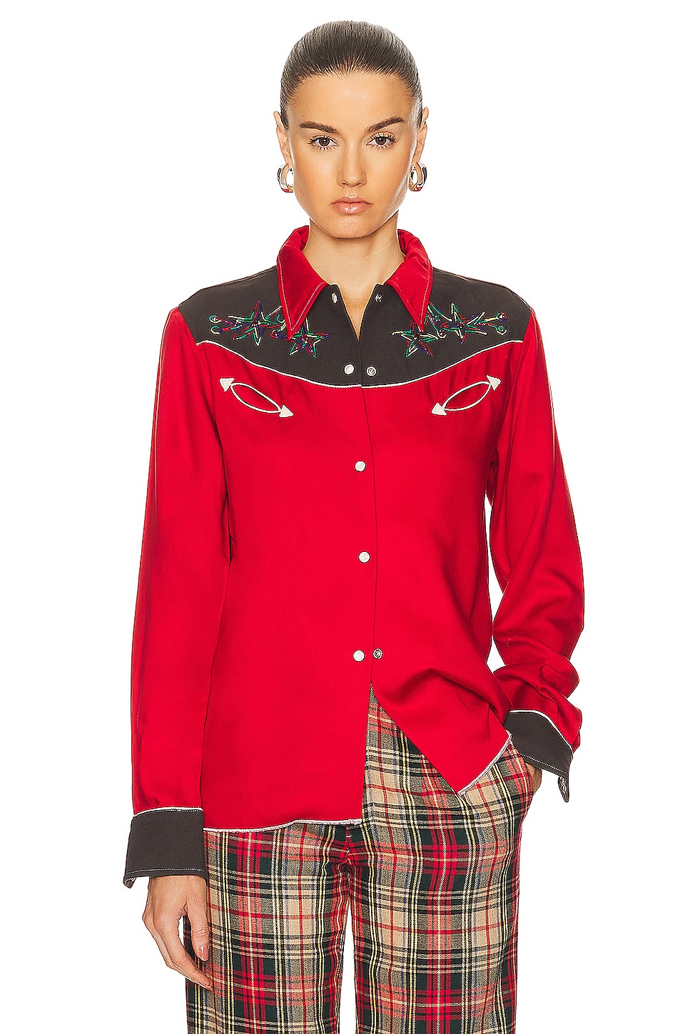 Image 1 of BODE Jumper Western Shirt in Red