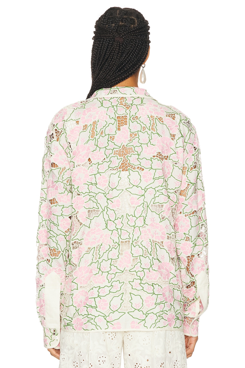 Bode Peony Lace Long Sleeve Shirt thumbnail