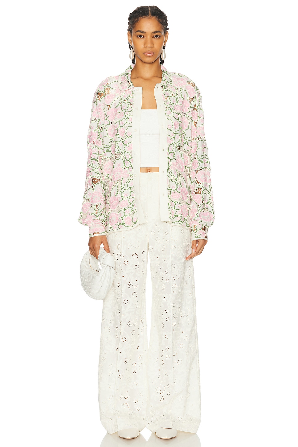 Bode Peony Lace Long Sleeve Shirt thumbnail