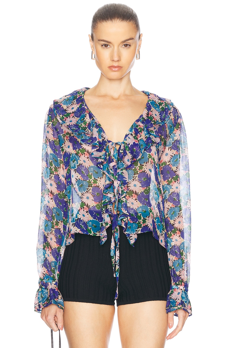 Image 1 of BODE Daisy Blouse in Blue Multi