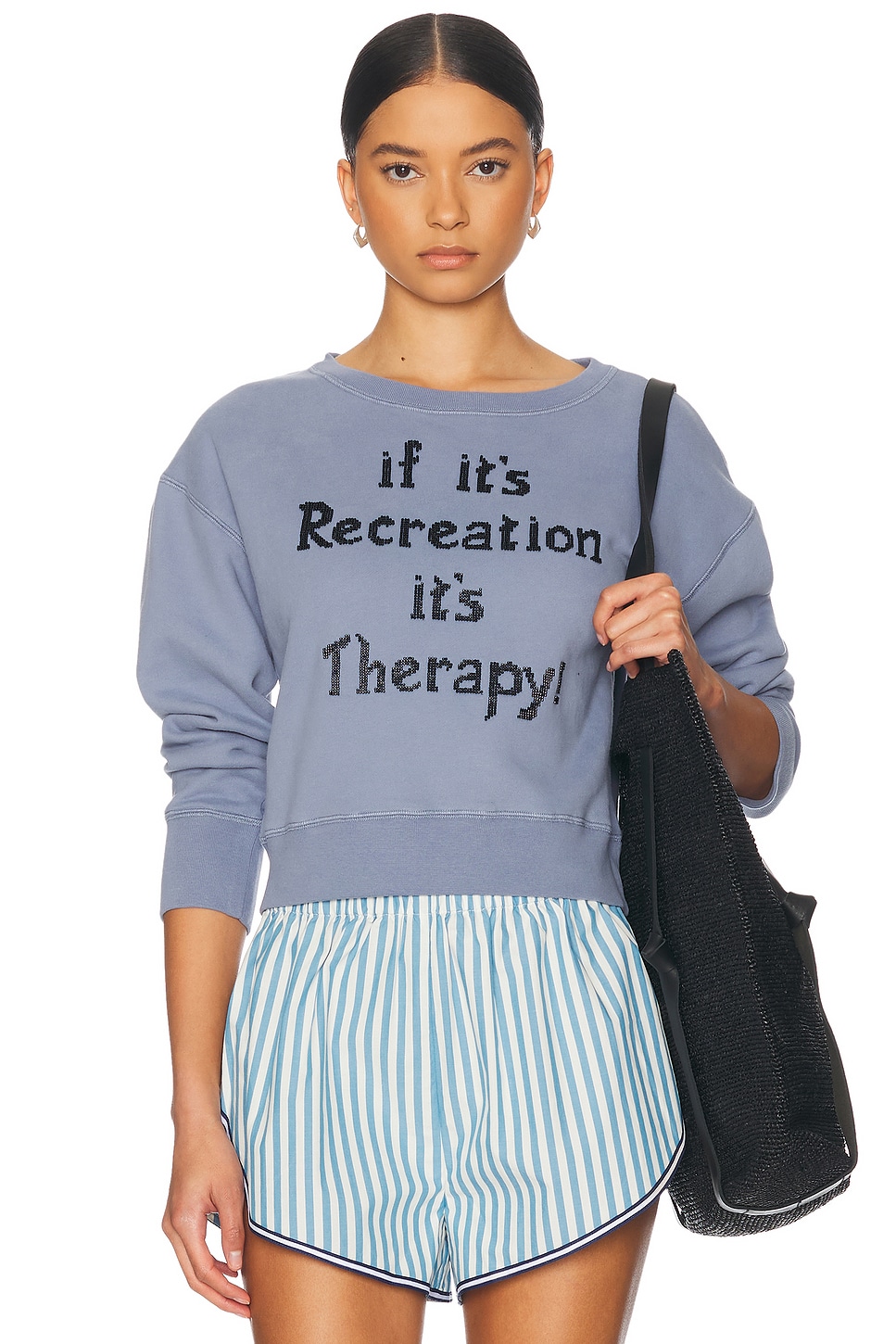 Recreation Crewneck Top in Blue