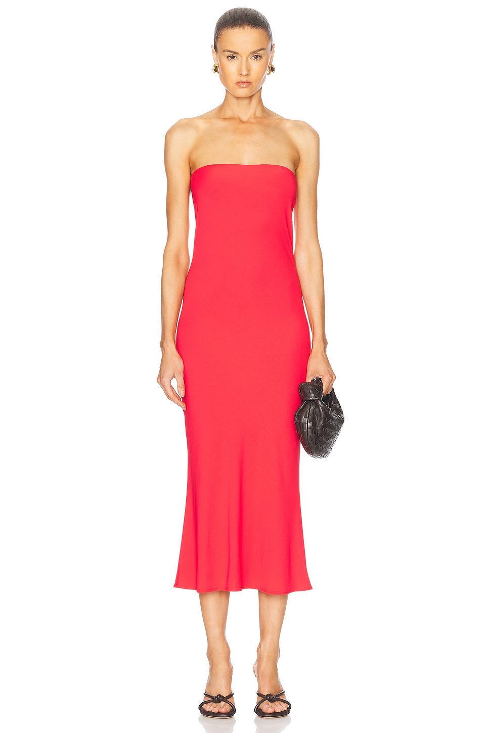 Bond Eye Freya Maxi Skirt And Bandeau Dress in Red