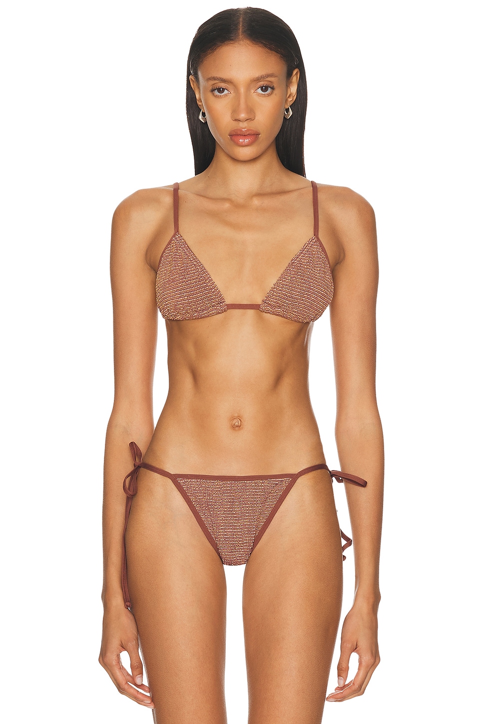 Bond Eye Luana Triangle Bikini Top in Brown
