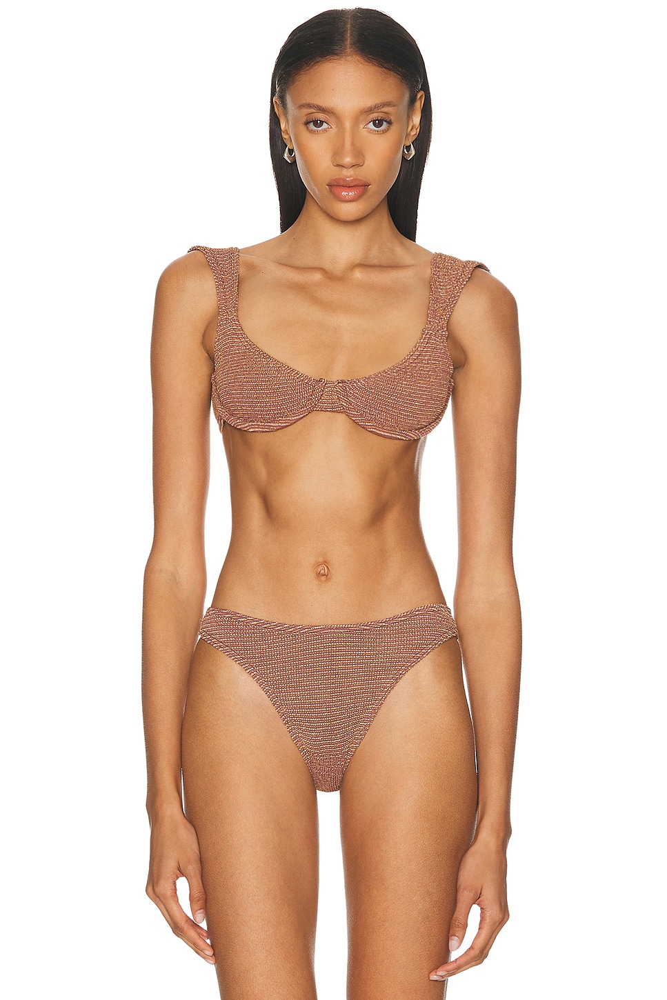 Bond Eye Georgia Balconette Bikini Top in Brown