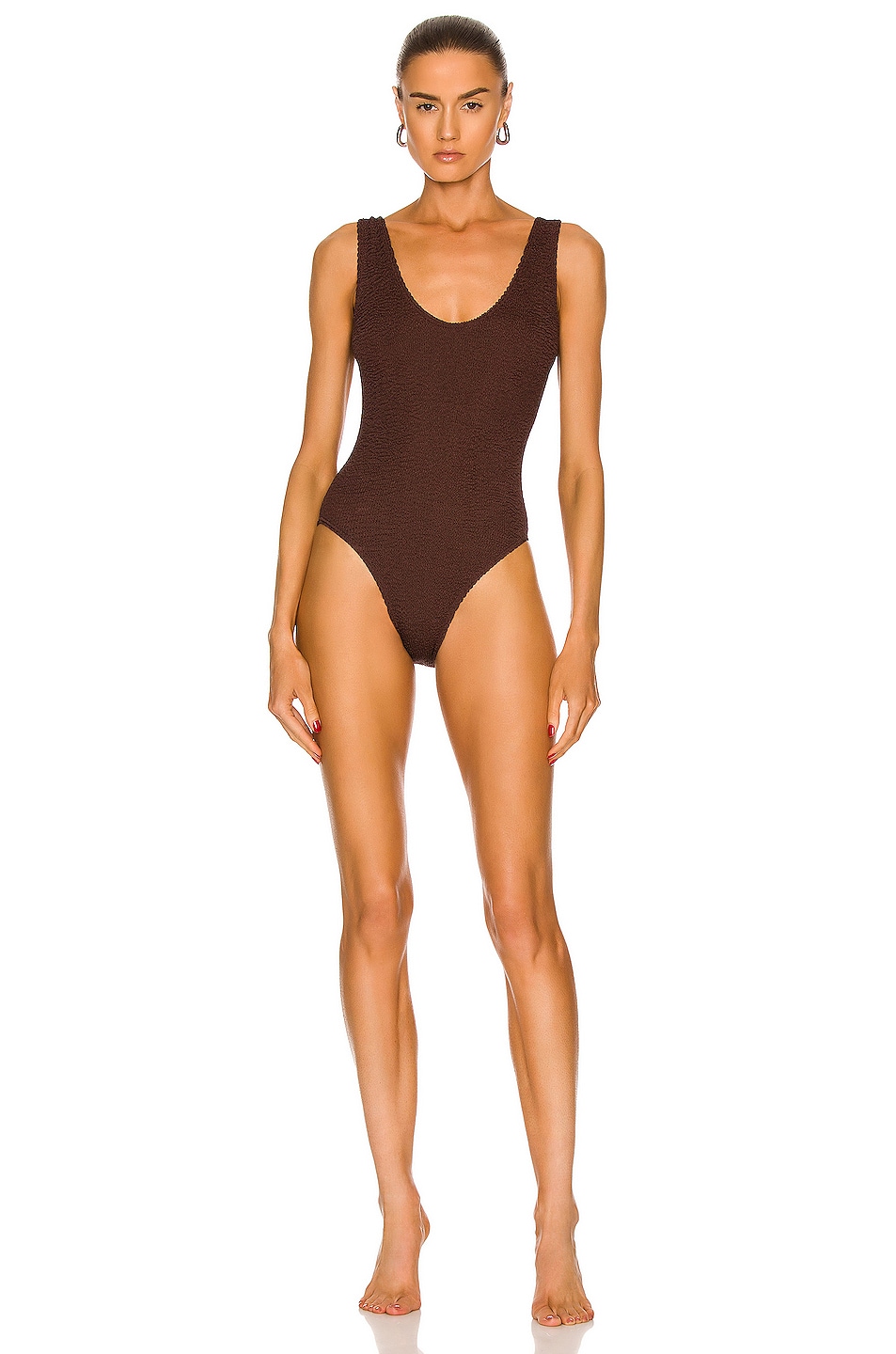 Image 1 of Bond Eye Mara One Piece Swimsuit in Chocolate Shiny