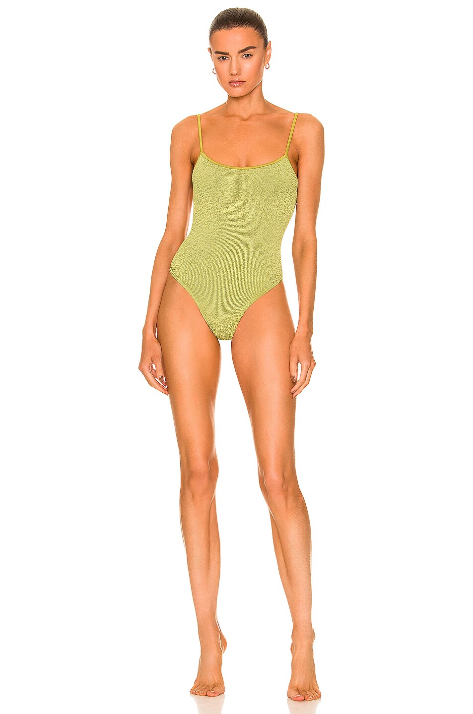 Image 1 of Bond Eye Low Palace One Piece Swimsuit in Citron Shimmer