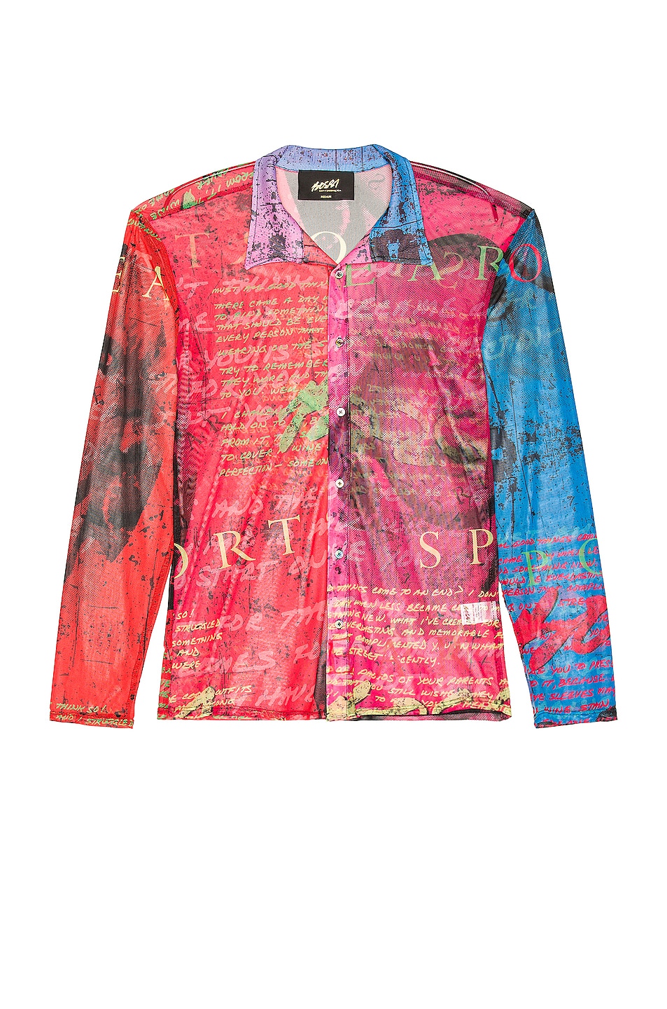 Image 1 of Bossi Mesh Button Up in Multi