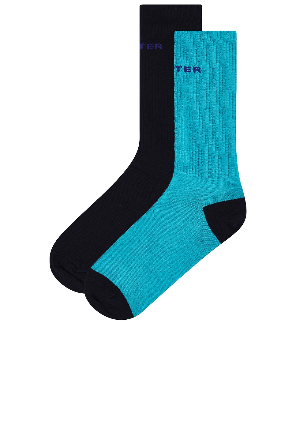 Botter X Reebok Socks In Navy & Aqua
