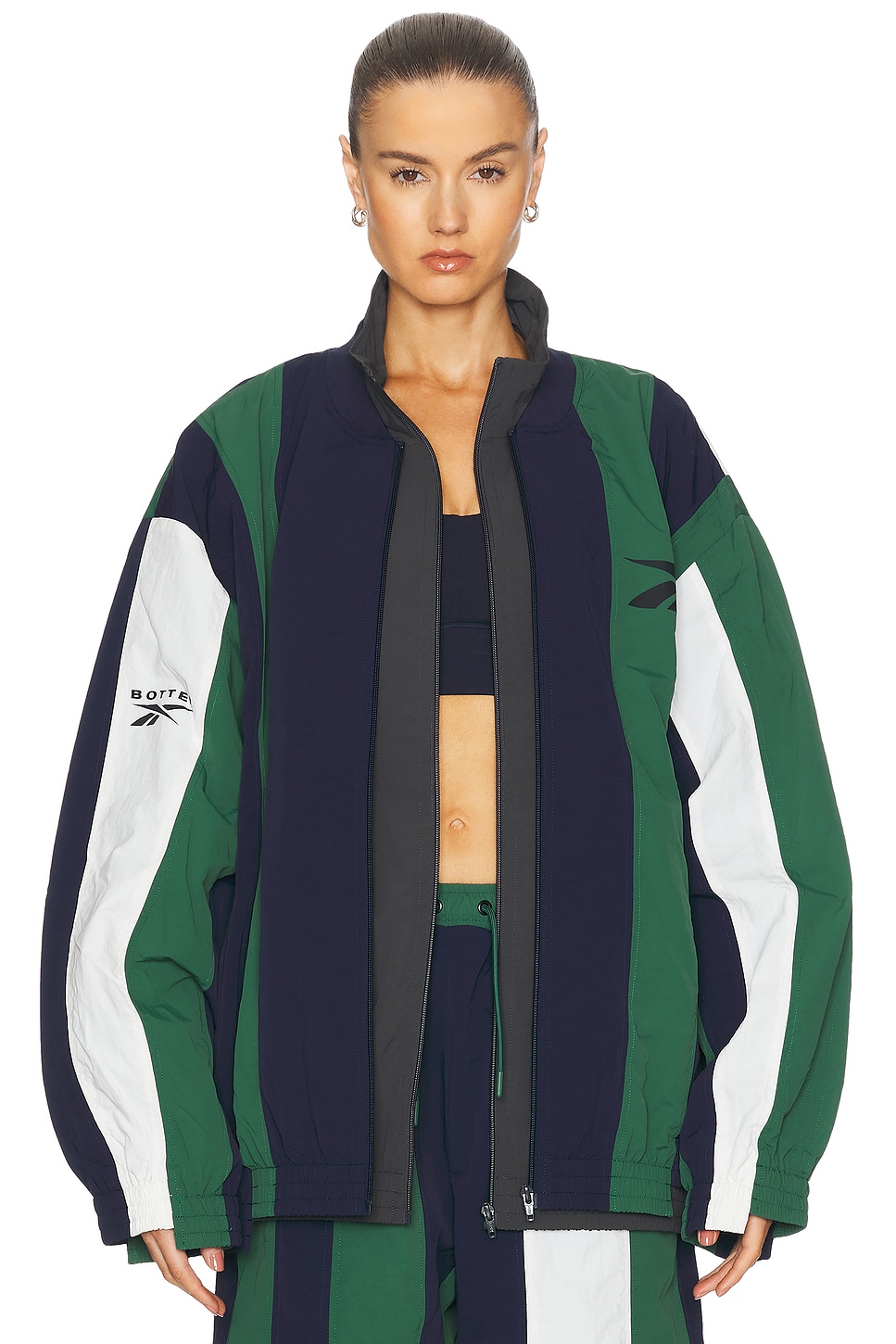 x Reebok Paneled Track Jacket in Green