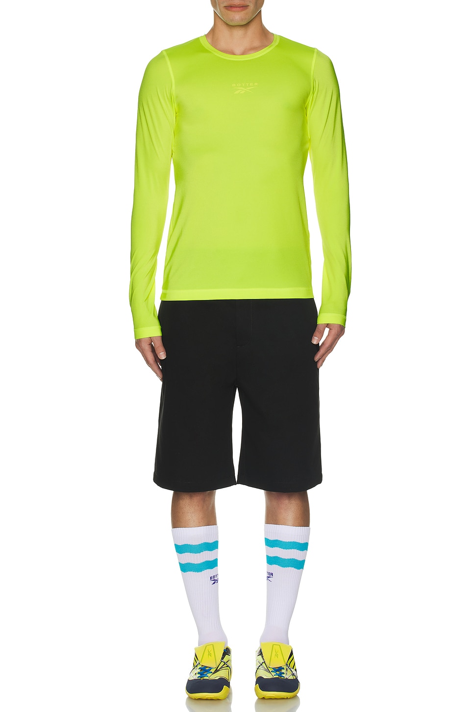 Image 1 of BOTTER x Reebok Long Sleeve Active Tee in Acid Yellow